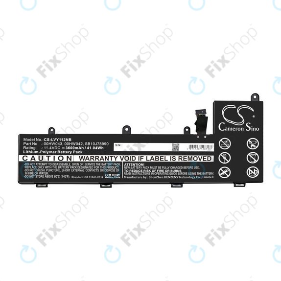 Batterie pour Lenovo Yoga 11e, ThinkPad Yoga 11e ChromeBook 20, 3600mAh, Li-Pol, 11.4V, 00HW043, HQ