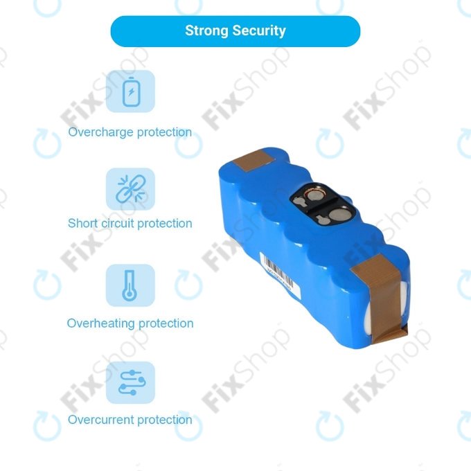 iRobot Roomba 500, 600, 700, 800, 900-series, R3, Scooba 450, Vileda 137173 - Batterie 11702, GD-Roomba-500, VAC-500NMH-33 Ni-MH 14.4V 4500mAh