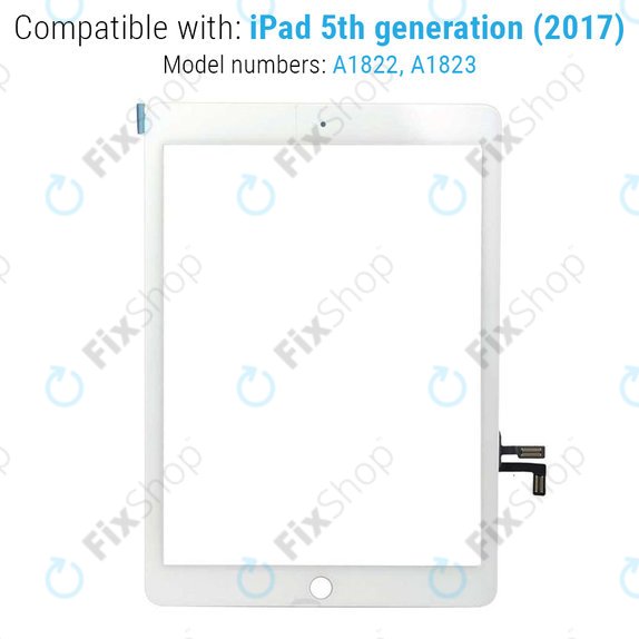 Tactile avec bouton Home pour iPad (5th Gen 2017), Gold