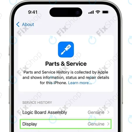 Assemblage de l'écran OLED pour iPhone 16 | 661-44797 | Genuine Apple