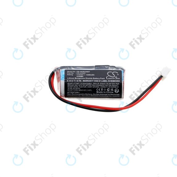 Batterie pour Verisure, 1350mAh, Li-MnO2, 3V, CR-2/3AZ, HQ