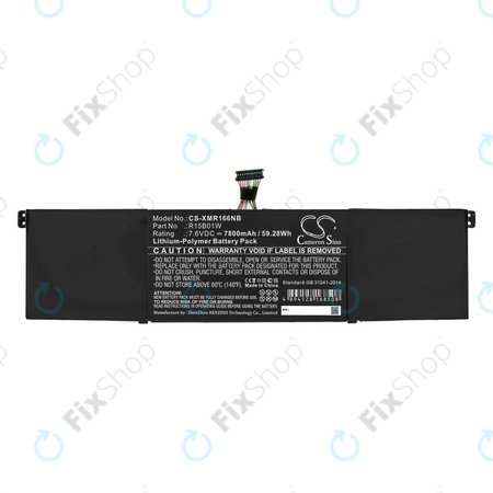 Batterie pour Xiaomi Mi Pro 15.6 i3, i5, i6, 7800mAh, Li-Pol, 7.6V, R15B01W, HQ