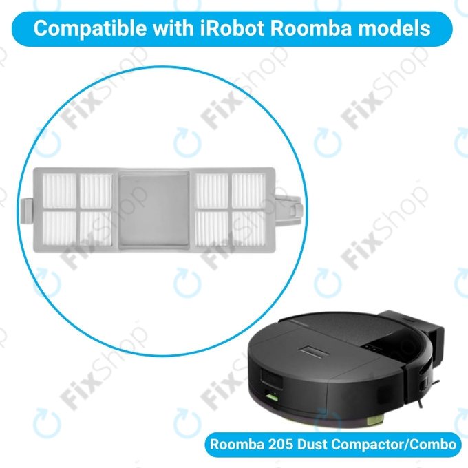 Filtre à poussière, 2 pièces pour iRobot Roomba 205 Dust Compactor, Dust Compactor Combo