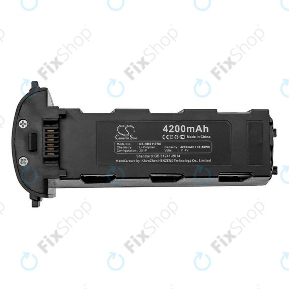 Batterie pour Hubsan Zino H117s, Zino Pro, 4200mAh, Li-Pol, 11.4V, HQ