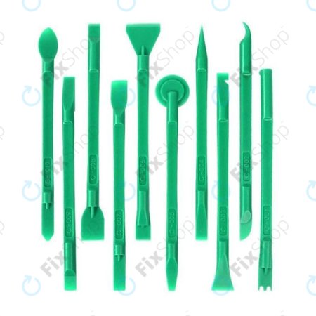 Relife RL-049C - Ensemble d'outils de démontage haute dureté 10 en 1 (Vert)