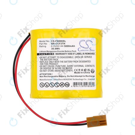 Batterie pour Cutler Hammer A06 Control, 5000mAh, Li-MnO2, 6V, A06B-0073-K001, HQ