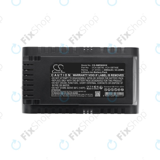 Samsung Jet 75, 75 Multi, 75 Premium, VS70, 90, VS9000 - Batterie VCA-SBT90, VCA-SBT90E, DJ96-00221A Li-Ion 21.6V 2000mAh HQ