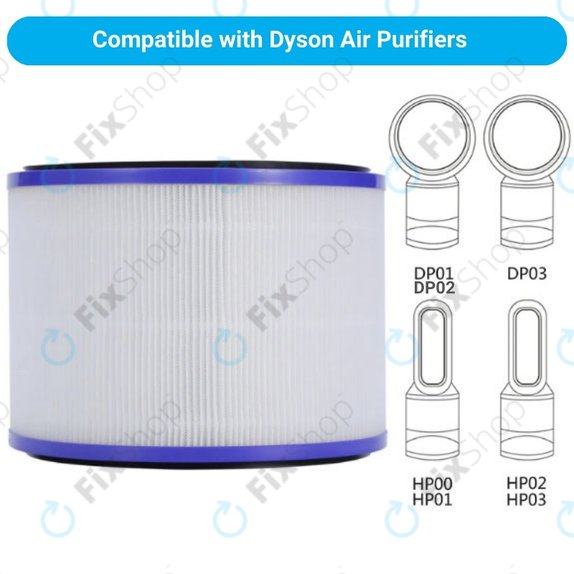 Dyson Pure Hot + Cool-series, Pure Cool Desk-series - Filtre HEPA (Charbon actif) (Purple)