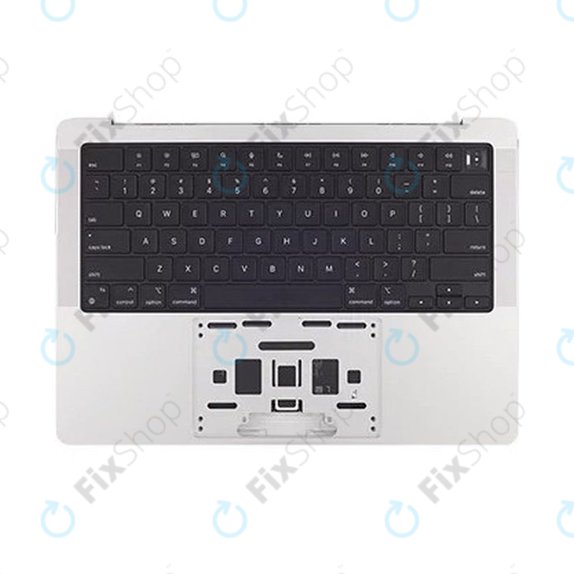 Cadre supérieur clavier pour MacBook Pro 14", A2442 (2021), A2779 (2023), avec clavier US et batterie, Silver, 661-21973, Genuine Apple
