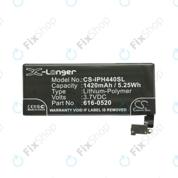 Apple iPhone 4 - Batterie 616-0520 1420mAh HQ