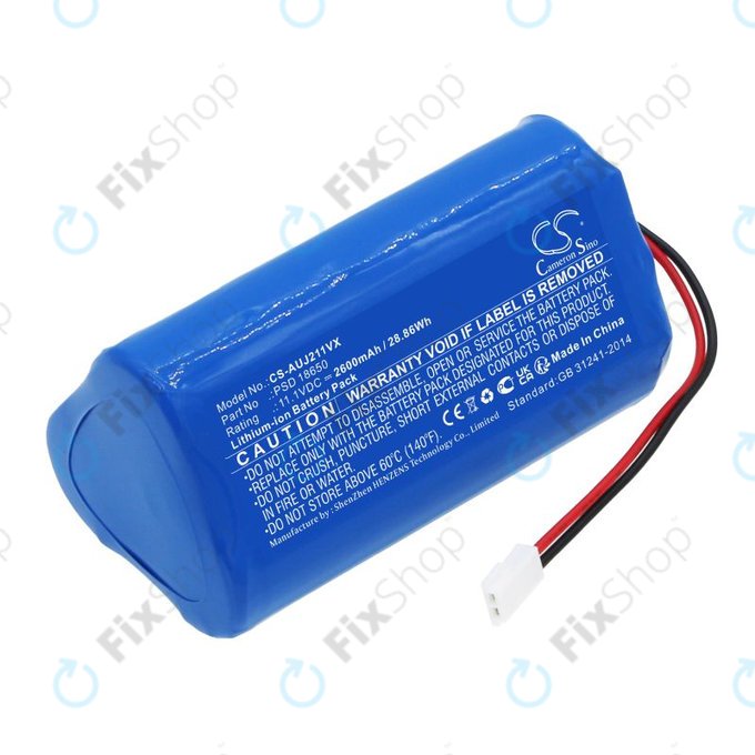 Batterie pour Aquajack 211, 2600mAh, Li-Ion, 11.1V, PSD 18650, HQ