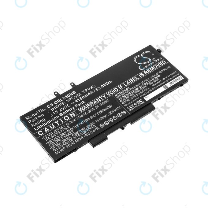 Batterie pour Dell Latitude 5501, Latitude 5401, Latitude 14 5410, Latitude 15 5511, 4150mAh, Li-Ion, 15.2V, 3HWPP, HQ