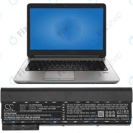 Batterie pour HP ProBook 640 G1, 650 G1, 655 G1, 645 G1, 8400mAh, Li-Ion, 10.8V, CA06XL, HQ