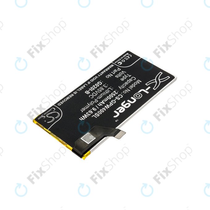 Batterie pour Google Pixel 4, 2500mAh, Li-Pol, 3.85 V, G020I-B, HQ