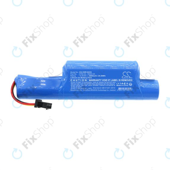 Batterie pour Vileda Vr102, 201, 303, One, 2600mAh, Li-ion, 10.8V, 0769-03, HQ