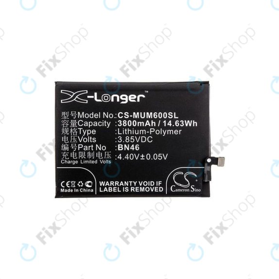 Xiaomi Redmi Note 8T, Redmi 7, Redmi 8A - Batterie BN46 3800mAh HQ