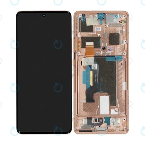 Motorola Edge 50 Ultra - Écran LCD + Écran tactile + Cadre (Peach Fuzz) - 5D68C24485 Genuine Service Pack
