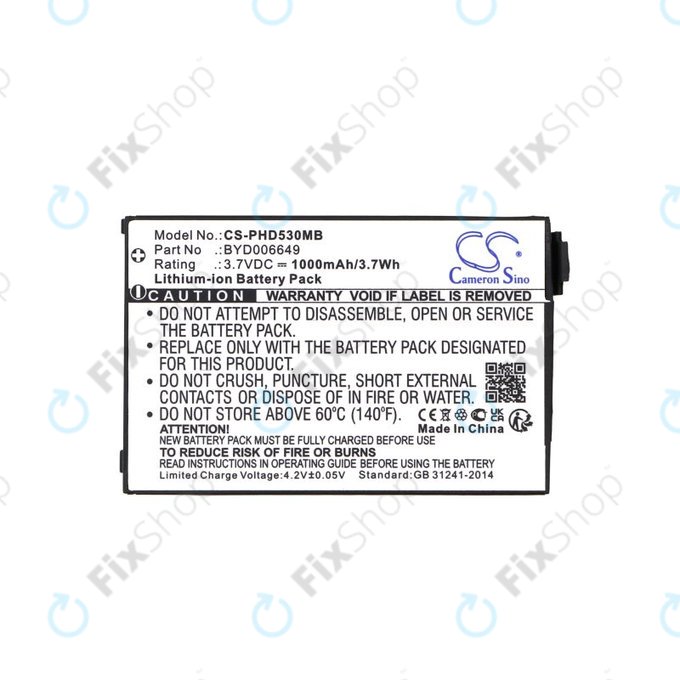 Batterie pour Philips Avent Eco SCD535 DECT, 1000mAh, Li-Ion, 3.7V, BYD001743, HQ