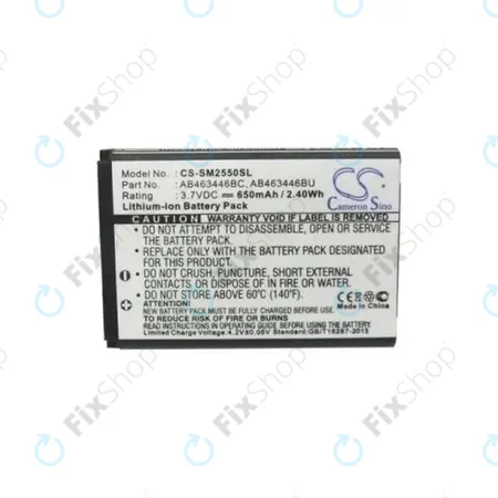 Samsung C3300 - Batterie AB463446BC, AB463446BU 650mAh HQ