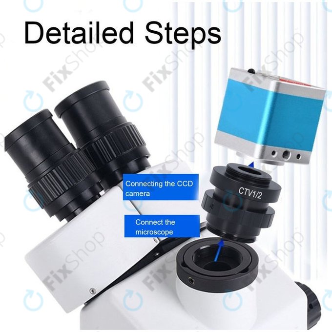 Adaptateur CTV 1/2" C-Mount pour microscope