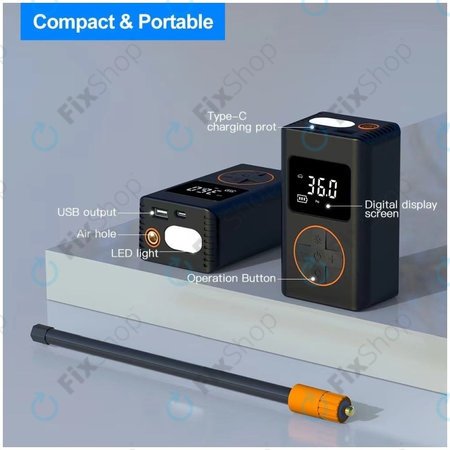 Compresseur d'Air Électrique Portable avec Accessoires (7.4V, 1800mAh)