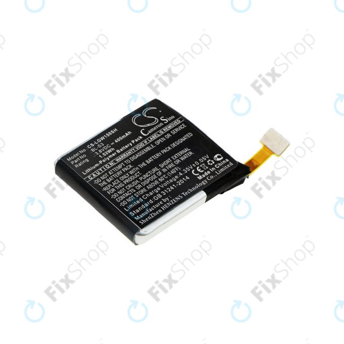 Batterie pour LG W150, LG Watch Urbane, 400mAh, Li-Pol, 3.8V, BL-S3, HQ