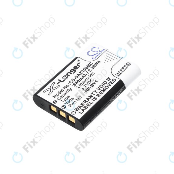 Batterie pour Sony HDR-AZ1, 640mAh, Li-Ion, 3.7V, NP-BY1, HQ