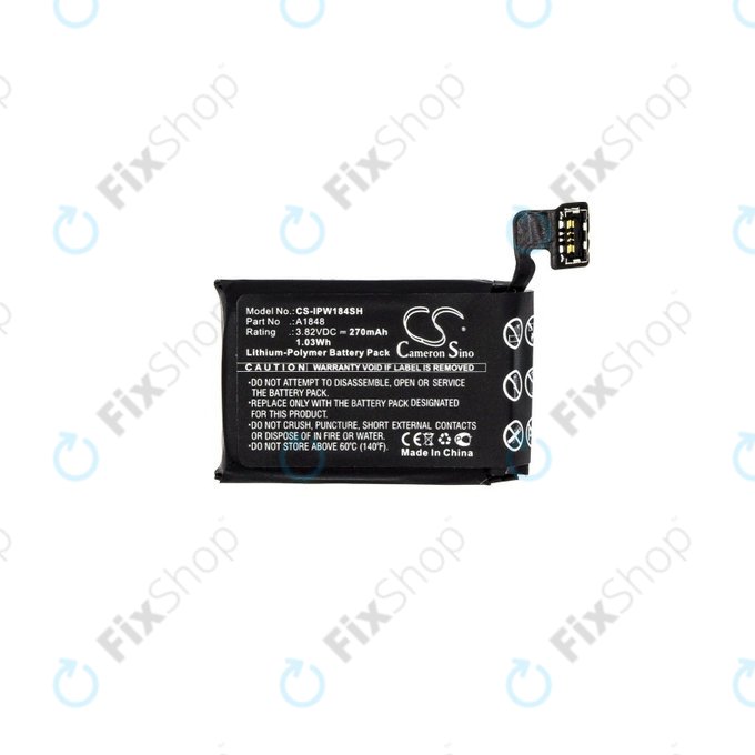 Apple Watch 3 38mm - Batterie (Version GPS + Cellulaire) 270mAh HQ