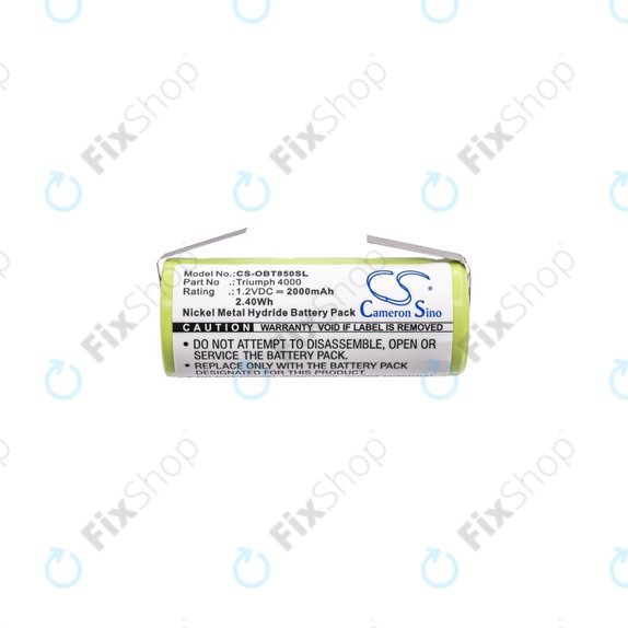 Batterie pour Oral-B Triumph 4000, 2000mAh, Ni-MH, 1.2V, 3761, HQ