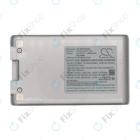 Batterie pour Dreame T30, 2900mAh, Li-Ion, 29.6V, P2033-8S1P-PAA, HQ