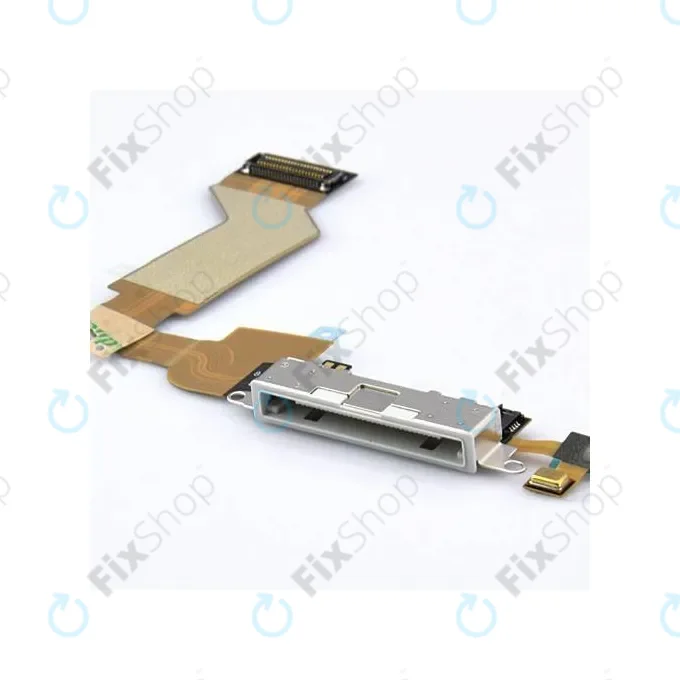 Apple iPhone 4S - Connecteur de Charge + Microphone + Câble Flex (Blanc)