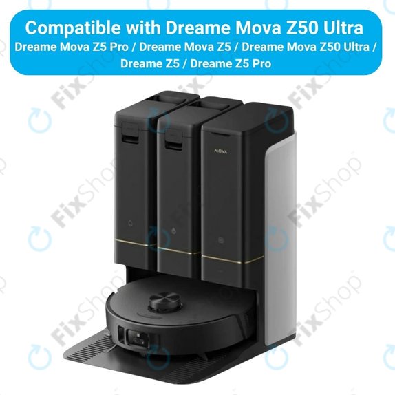 Kit de pièces de rechange pour Dreame Mova Z50 Ultra, Z5, Z5 Pro (2x Brosse principale, 4x Filtre, 4x Brosse latérale, 4x Chiffon de vadrouille, 4x Lingette latérale de lavage, 4x Sac à poussière)