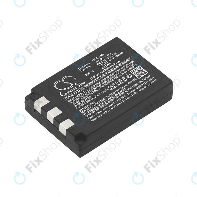 Batterie pour Olympus C-765 Zoom, Camedia X-3, 1090mAh, Li-Ion, 3.7V, Li-10B, HQ