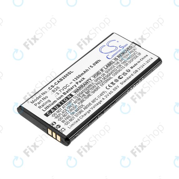 Batterie pour Cat B26, 1350mAh, Li-Ion, 3.7V, B26, HQ