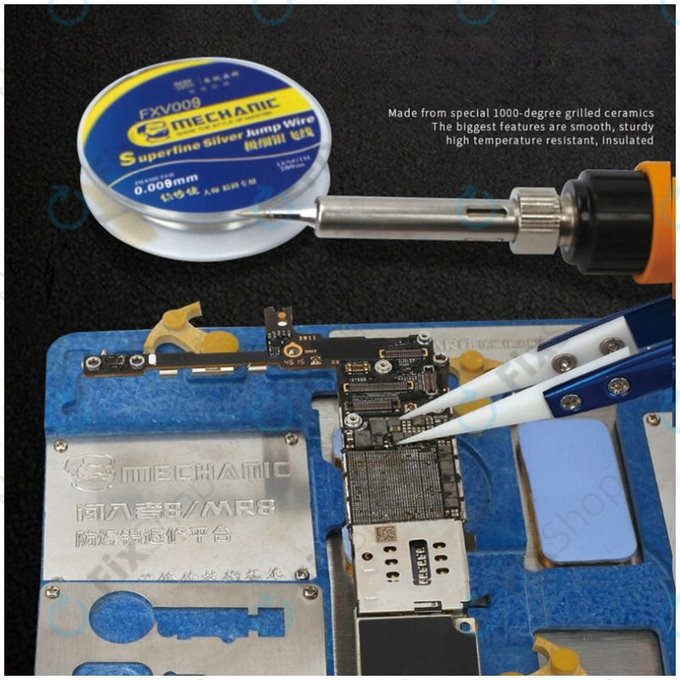 Mechanic CF-11 - Pince à épiler de précision en céramique résistante à la chaleur, pointe droite