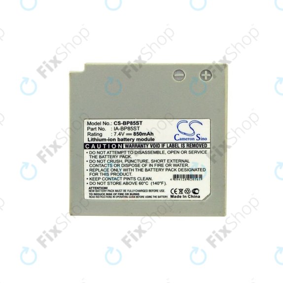 Batterie pour Samsung VP-MX10, 20, 850mAh, Li-Ion, 7.4V, IA-BP85ST, HQ
