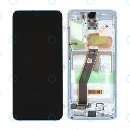 Samsung Galaxy S20 G980F - Écran LCD + Ecran Tactile + Cadre (Bleu Nuage) - GH82-22123D, GH82-22131D Genuine Service Pack