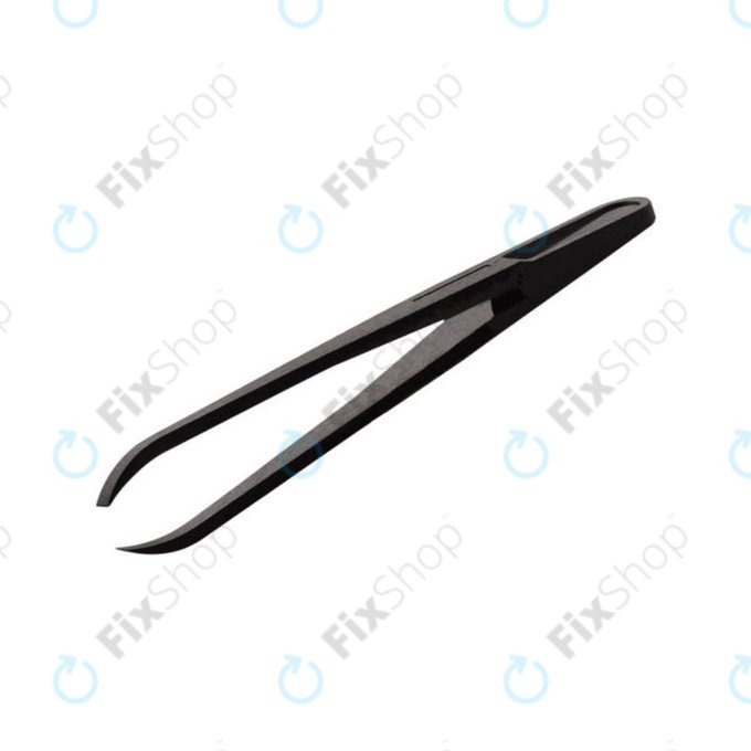 Pince à épiler antistatique en plastique, pointe incurvée fine