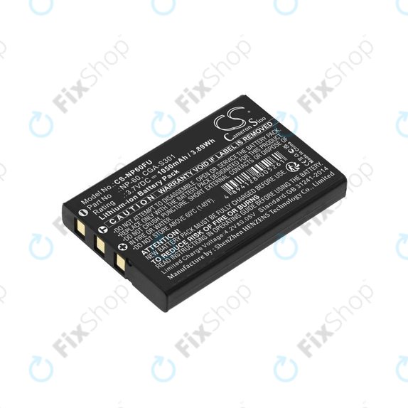 Batterie pour Agfa, HP Photosmart, Toshiba Camileo, 1050mAh, Li-Ion, 3.7V, NP-60, COMA-BP1, HQ