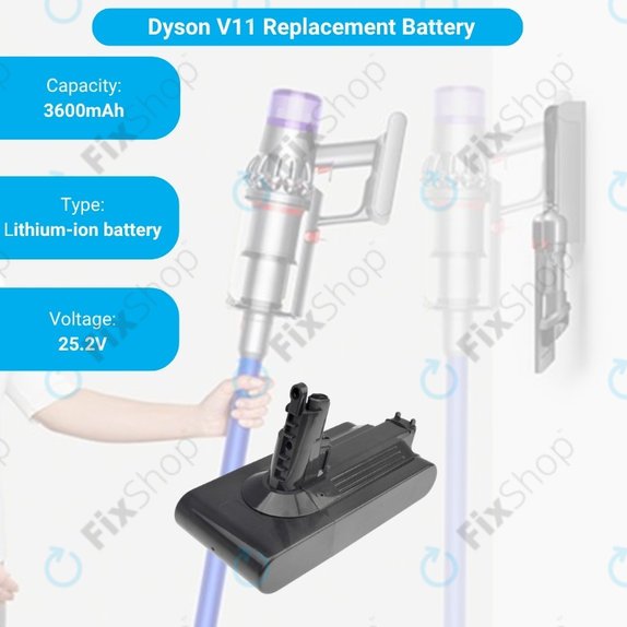 Dyson V11 - Batterie 299820, SV14, 970145-02 Li-Ion 25.2V 4000mAh