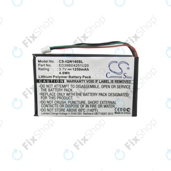 Garmin Nuvi 1400, 1450, 1450T, 1490LMT, 1490T, 1490T Pro - Batterie ED38BD4251U20 1250mAh HQ