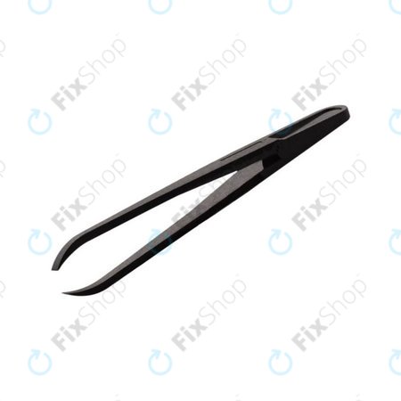 Pince à épiler antistatique en plastique, pointe incurvée fine