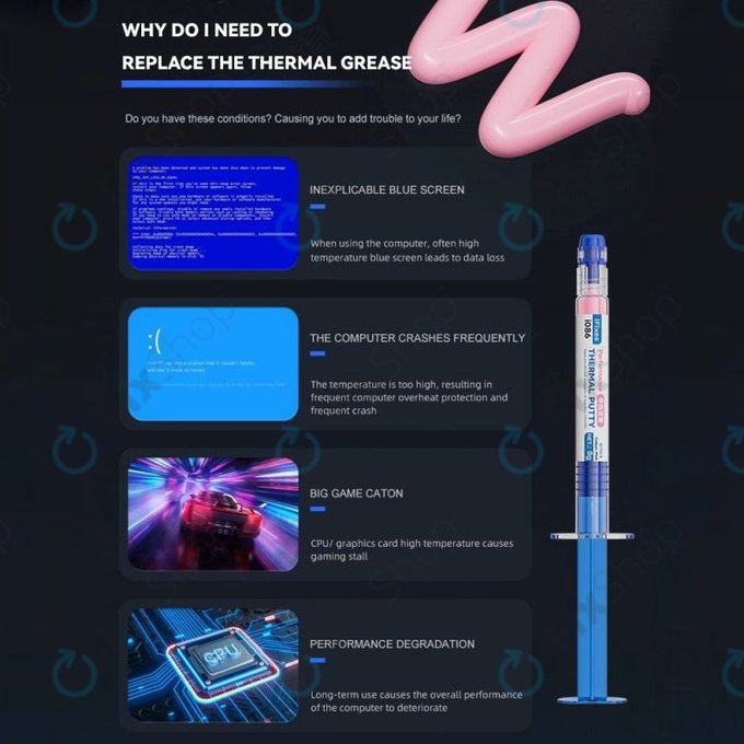 iFixes i506 Pink Performance Thermal Compound - pâte thermique pour téléphone/tablette, 50g