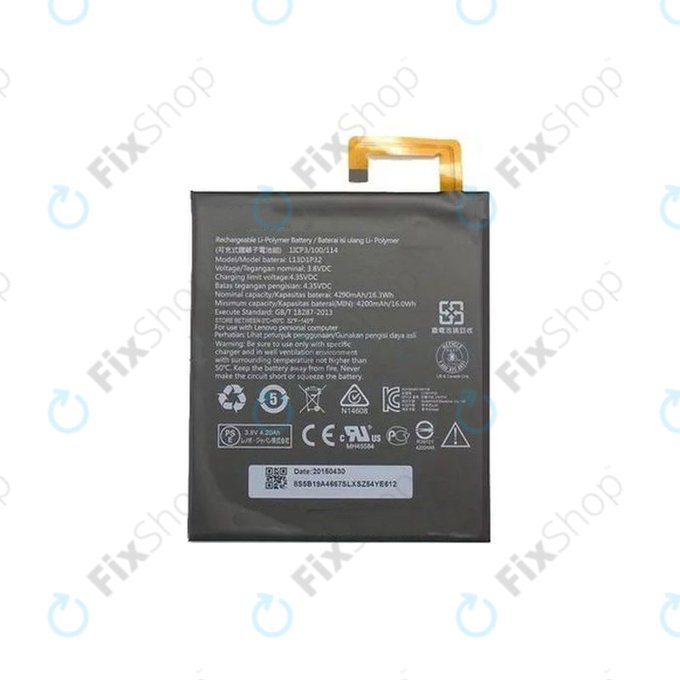 Lenovo Tab 2 A8-50, S8-50 - Batterie L13D1P32, 4290mAh