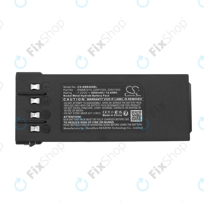Batterie pour Hiab 077 Hiduo, 088CL, 095, 2000mAh, Ni-MH, 7.2V, RNBB7215, 2.250.1000, HQ