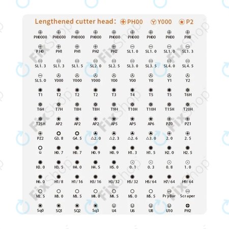 Kingsdun - Jeu de tournevis professionnels pour iPhone 117 en 1