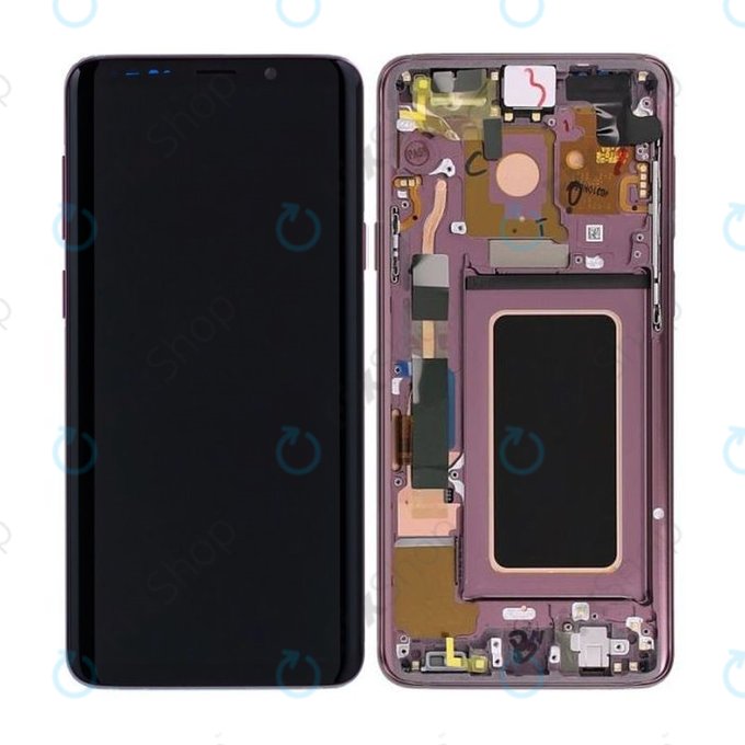 Samsung Galaxy S9 Plus G965F, G965FD - Écran LCD + Écran Tactile + Cadre (Violet Lilas) - GH97-21691B, GH97-21722B, GH97-21692B Genuine Service Pack