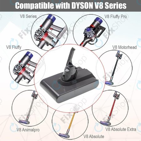 Dyson V8 - Battery 215681, PM8-US-HFB1497A Li-Ion 21.6V 2000mAh