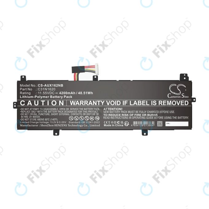 Batterie pour Asus BX430, Expertbook B5440fa, P5240ua-1a, 4200mAh, Li-Pol, 11.55V, C31N1620, HQ