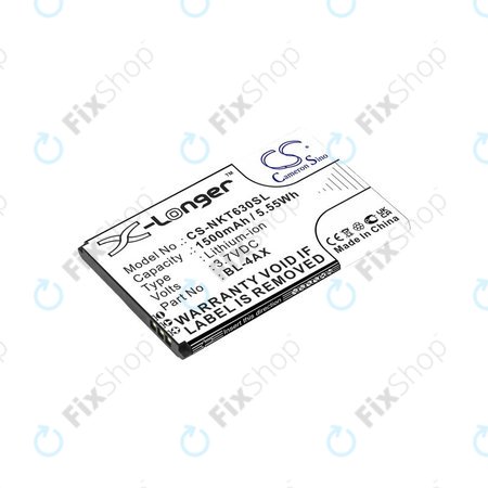 Batterie pour Nokia 6300 4G, Nokia 8000 4G, 1500mAh, Li-Ion, 3.7V, BL-4AX, HQ